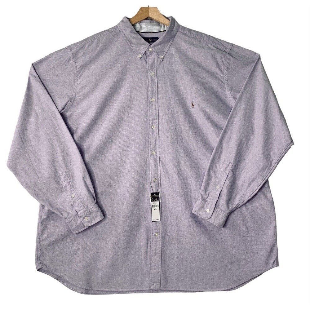 Ralph Lauren Classic Oxford Button Up Shirt Mens 4XLT Full Color Pony NWT $99